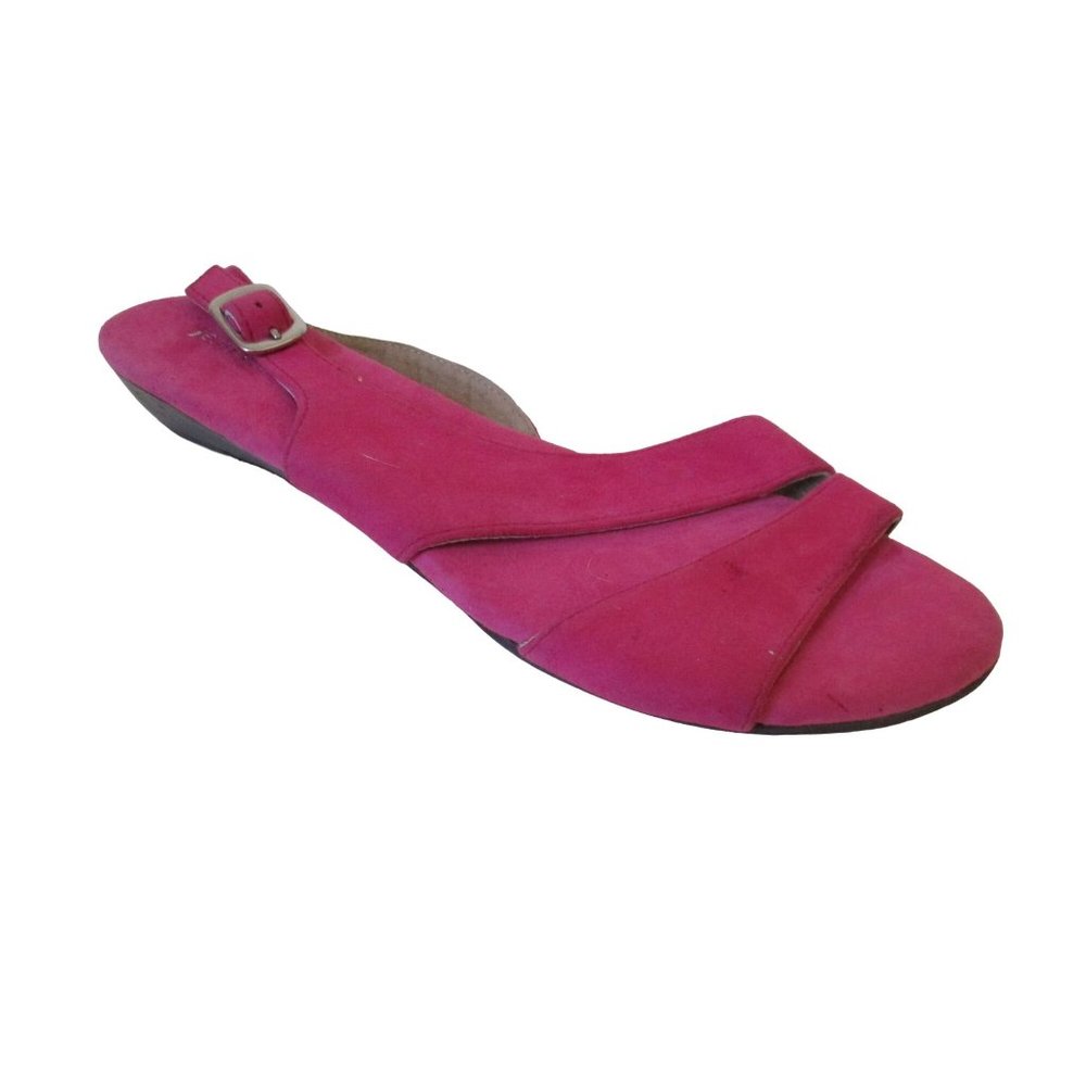 Jeffrey Campbell Hot Pink Fuchsia Suede Slingback Open Toe Sandal
